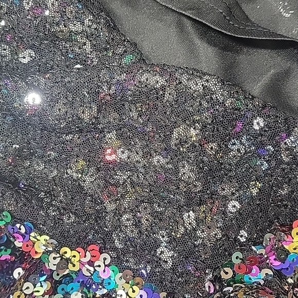 FORE-Rainbow Sequin Open Back Mini Dress-Size XL - Picture 13 of 17